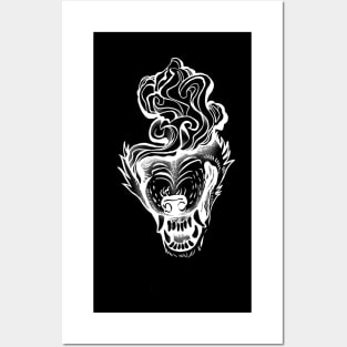 Up in smoke - white Posters and Art